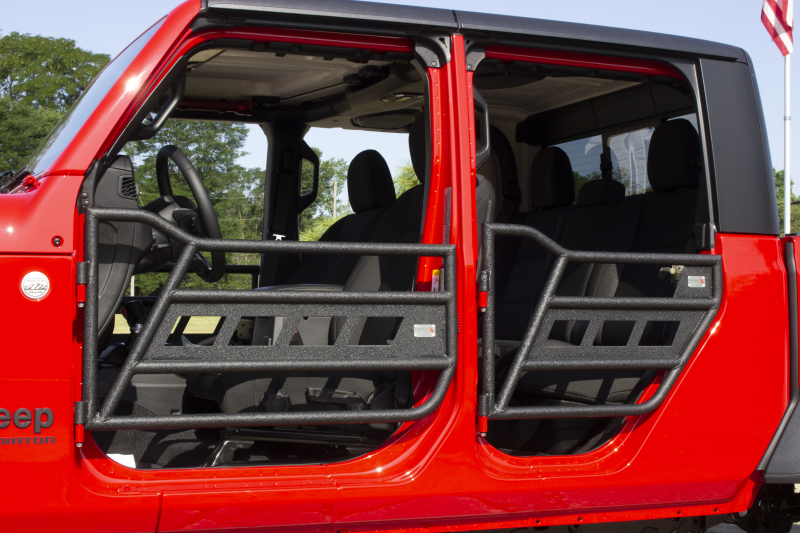 Jeep Gladiator JT Tube Doors - Front + Rear - Fishbone Offroad - Black textured - `20-`27